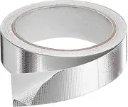 uxcell Heat Shield Tape 1.18" x 32.8 ft Waterproof Sunscreen Sound Insulation High-Temperature Resistance Silver Aluminum Tape Thickness for Automotive Repairs