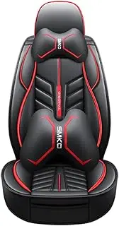 QIOZO ar Seat Covers Universal Full Set for SsangYong Rodius/BMW X1/Benz Vito/Benz Viano/Honda Allison Auto Parts/Waterproof/black red cartoon version