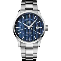 在飛比找PChome24h購物優惠-MIDO美度 Multifort GMT 先鋒機械錶-藍/4