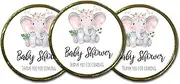 Baby Shower Chocolate Favours | Milk Chocolate Coin | 10 x Chocolate Coins | Favour Bag box Filler | Elephant | Baby Girl Pink |
