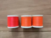 Lot 3 NEW Vintage Madeira Neon Orange Polyester Machine Embroidery Thread Spools