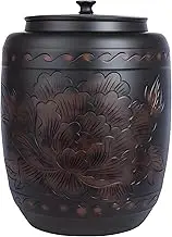 BDKNBHG Ceramics Rice Jar - Ceramic Rice Container Large Food Storage Canister, Dispenser with Airtight Lid Grain Containers Bucket