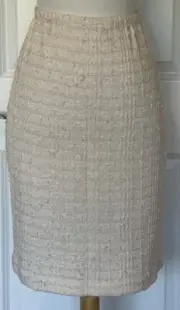 St John Collection Ivory / Cream Pastel Multi Skirt ~Sz 10~ ONE OF A KIND~NWT