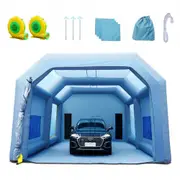 VEVOR Inflatable Spray Booth Car Paint Tent 33x20x13ft Filter System 2 Blowers