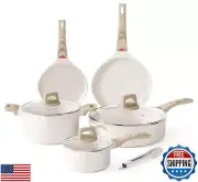 Pots and Pans Set - Caannasweis Nonstick Granite Stone Cookware Sets, Inducti