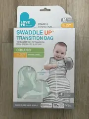 Love To Dream Swaddle Up Transition Bag Organi 1.0 TOG Size M Celestial Dot Mint