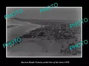 OLD LARGE HISTORIC PHOTO BARWON HEADS VICTORIA AERIAL VIEW OF THE TOWN c1930