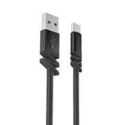 BX27 USB-C / Type-C to USB Dainty Charging Data Stainless Steel Spring Cable for Galaxy S8 & S8+ / LG G6 / Huawei P10 & P10 Plus / Xiaomi Mi 6 & Max 2 and other Smartphones (Grey)