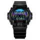 【CASIO 卡西歐】G-SHOCK 電競虛擬虹光系列/經典錶款/50mm(DW-6900RGB-1)