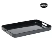 Large Black Melamine Serving Tray with Side Handles | Bnb Supplies
