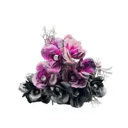 Artificial Black Purple Rose Eyeball Spider Halloween Branches Stems Silk Floral