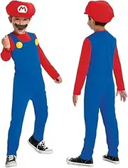 DISGUISE Official Nintendo Super Mario Costume Kids includes Mario Hat, Mario Fancy Dress Up Outfit Children Halloween Birthday World Book Day Costumes for Boys