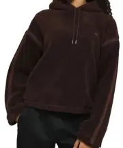 Adidas Originals Women's X-Large Premium Essentials Fleece Hoodie Shadow Brown
