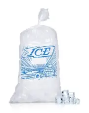 500 20 lb Plastic Ice Bags Store Machine Commercial 13 1/2x28 1.75 Mil