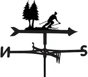 Wind vanes, Outdoor Garden Metal Weathervane with Harvester Ornament, Weather Vane with Anti-Rust Coating Yard Roof Mount Wind Direction Indicators Easy Use
