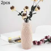 2-piece Plastic Vase Set for Creative Flower Arrangements Wet and Dry Decor