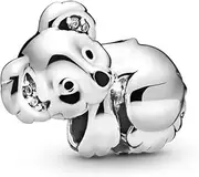 [PANDORA] Jewelry Koala Cubic Zirconia Charm in Sterling Silver, Metal, Cubic Zirconia