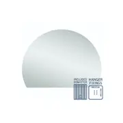 Thermogroup Hamilton D Shaped Polished Edge Mirror - 1500x1100mm with Hangers and Demister HD1511HND