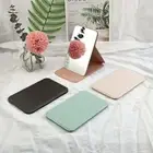 Square Shape Folding Makeup Mirror Solid Color Pocket Mirror Home Decor