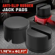 2pcs 2.97" Floor Jack Stand Rubber Pad Adapter Car Slotted Frame Rail Protector