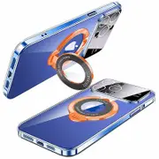 VOERO Kickstand PC Phone Case for iPhone 14 Pro Max Glass Len Guard Compatible with MagSafe