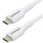 StarTech.com USB2CC3MWHE USB 2.0 - 480Mbps - 60W - 3A USB-C Cable - 3m - White 60W PD - 3A - USB 2.0 - Type-C - Laptop Charger Cord - TPE Jacket [USB2CC3MWHE]