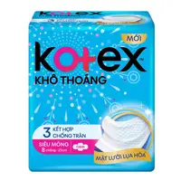 在飛比找蝦皮購物優惠-Kotex 超薄乾式透氣衛生棉條(8 件)