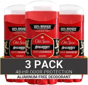 Old Spice Aluminum Free Deodorant for Men, Swagger Scent, 3.8 oz (Pack of 3