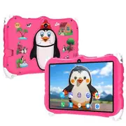 Kids Tablet 7Inch Android 14 6GB RAM 128GB Storage 16+32MP Camera Time Limits Age Filters Parental Controls Boys Girls Blue Holiday Gifts Home School