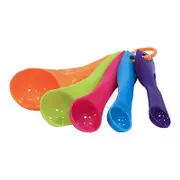 5 Pcs/Set Colorful Plastic Kitchen Measuring Spoons Sugar Cake Baking Kitchen