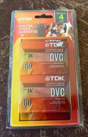 4 Pack TDK DVC 60 Mini DV Digital Video Cassette Tapes Superior Grade NEW SEALED