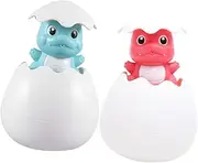 JOINPAYA Egg-Shaped Floating Bath Toys Bathing Toys Dinosaur Pattern Baby Toys Learning Play Toys