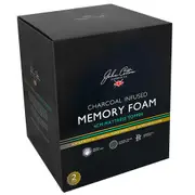 John Cotton Charcoal Infused Memory Foam Mattress Topper King Size