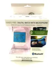 CRYSTAL VIEW - BLUETOOTH HANDS - FREE DIGITAL WATCH WITH MICROPHONE WHITE