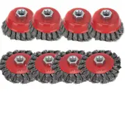 8X Wheel disc &Cup Brush Set Kit Twist Knot Wire for Angle Grinder M14