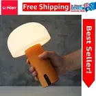Portable Outdoor LED Table Lamp - Touch Control, Waterproof, Rechargeable Orange