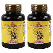 2 x Natural Bee Propolis 500mg 60 Softgels