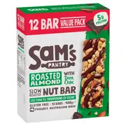 Sam's Pantry Scorched Almond Slow Roasted Nut Bar With Dark Choc 12 Pack 408g