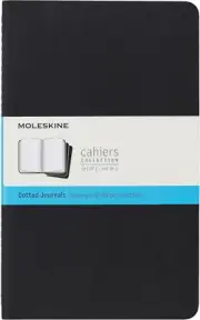 Dot Grid Cahier Notebook 3-Pieces, Large, Black