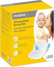 Medela Ultra-Breathable Disposable Nursing Pads 200 Count, New and Improved, Highly Absorbent, Breathable and Discreet for Comfortable Wear