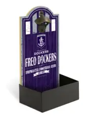 AFL Wall Bottle Opener with Catcher - Fremantle Dockers - Gift