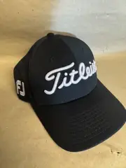 Titleist FJ Footjoy Pro V1 Golf Hat Cap Fitted Stretch fit Black XL/XXL