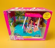 Mattel Barbie Toy Golf Cart Buggy 2011 Car Sisters Turquoise Flowers X4926