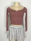 Long Sleeve Crop Top Mauve