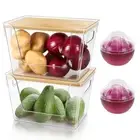 2 Set Potato Onion Storage Containers and Pantry Organizers Bin BPA-Free, Sta...