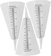 3pcs Outdoor Rain Gauge Set Prime Plastic Rain Measuring Cups Large Scale for Agriculture Lawn Weather Statistics