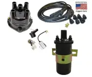 Ignition Tune up kit & 12V Coil for Massey Ferguson Tractor 4Cyl Delco Screwheld