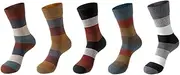 [Dvbfufv] Men's Cotton Socks Fashion Striped Harajuku Middle Tube Socks Men Casual Socks 5Pair