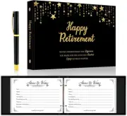 Retirement Guest Book with Signature Pen, Binder Loose-Leaf Book...