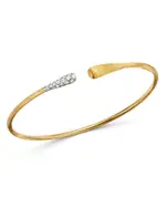 Marco Bicego 18K Yellow & White Gold Lucia Diamond Open Bangle Bracelet